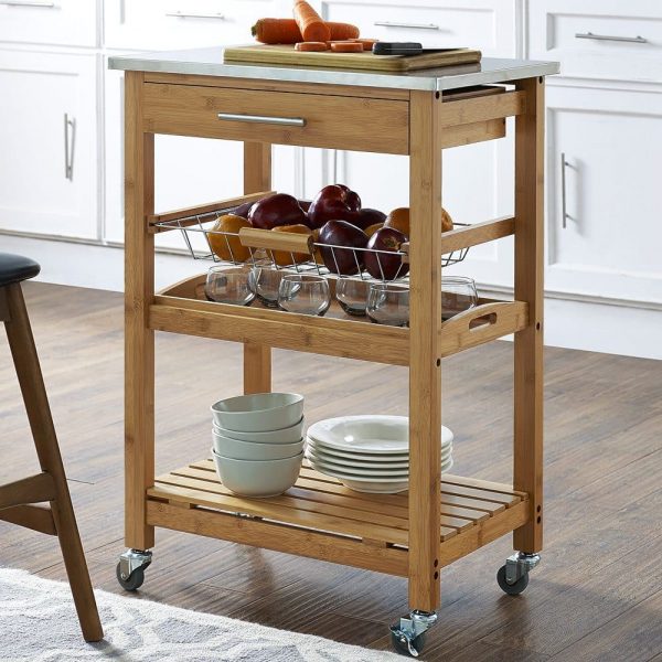 Aya Bamboo Kitchen Cart