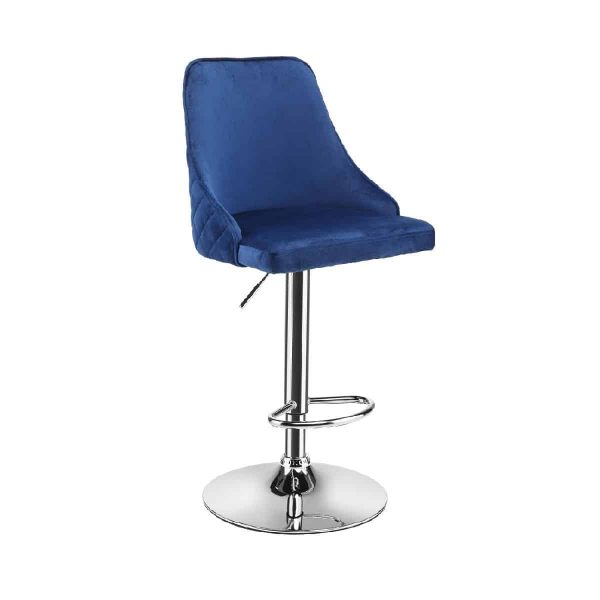 Blue Adjustable Stool, Steel Base