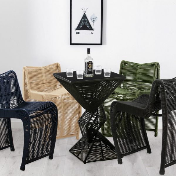 Lorenzo Rope Geometric Pub Table