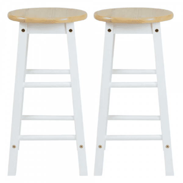 Benzara Backless Kitchen Bar Stools – Set of 2