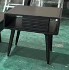 Alborg End Table w/ Tambour Slide Door