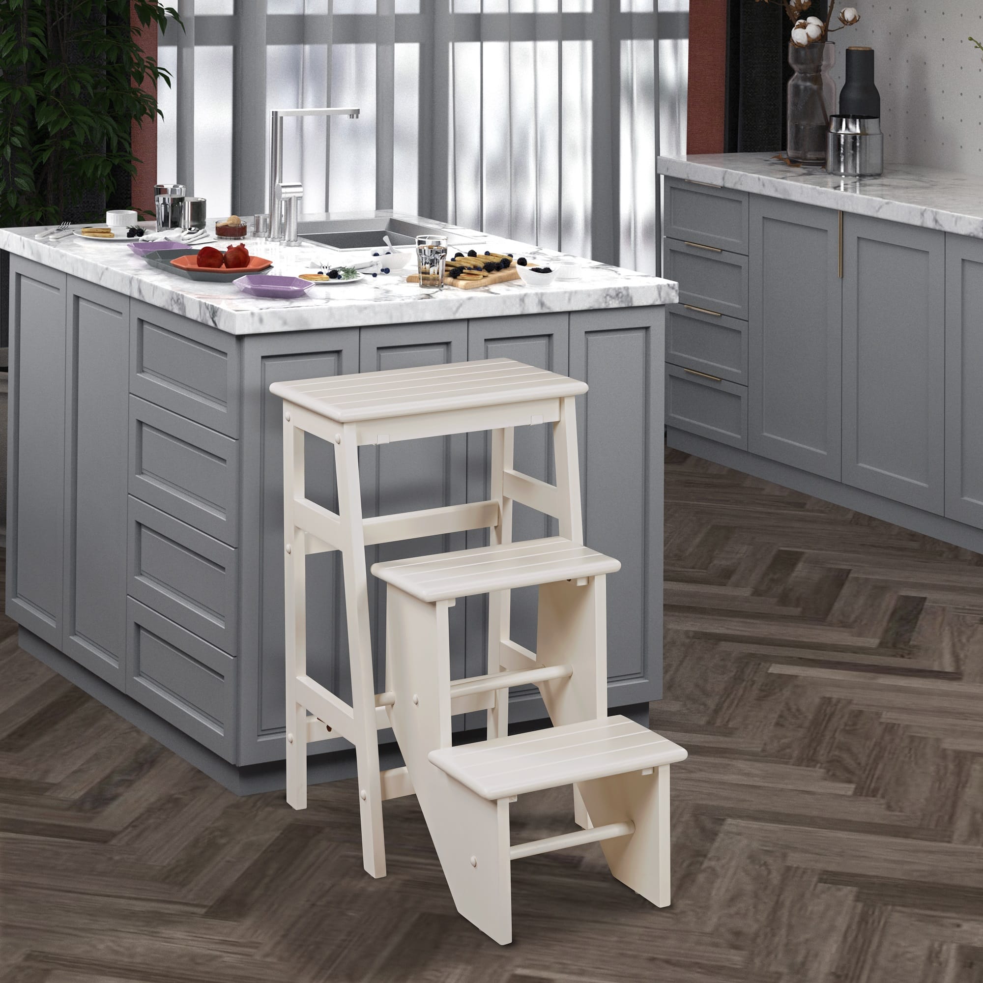 Niko 29″ Folding Step Stool | Boraam Industries