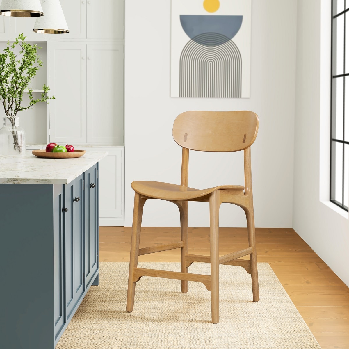 Solvang Wood Bar or Counter Stool | Boraam Industries