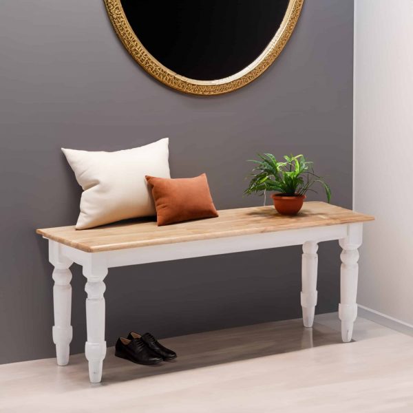 Windsor Backless Wood Bench