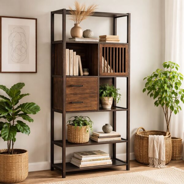 Selma Bamboo Bookcase