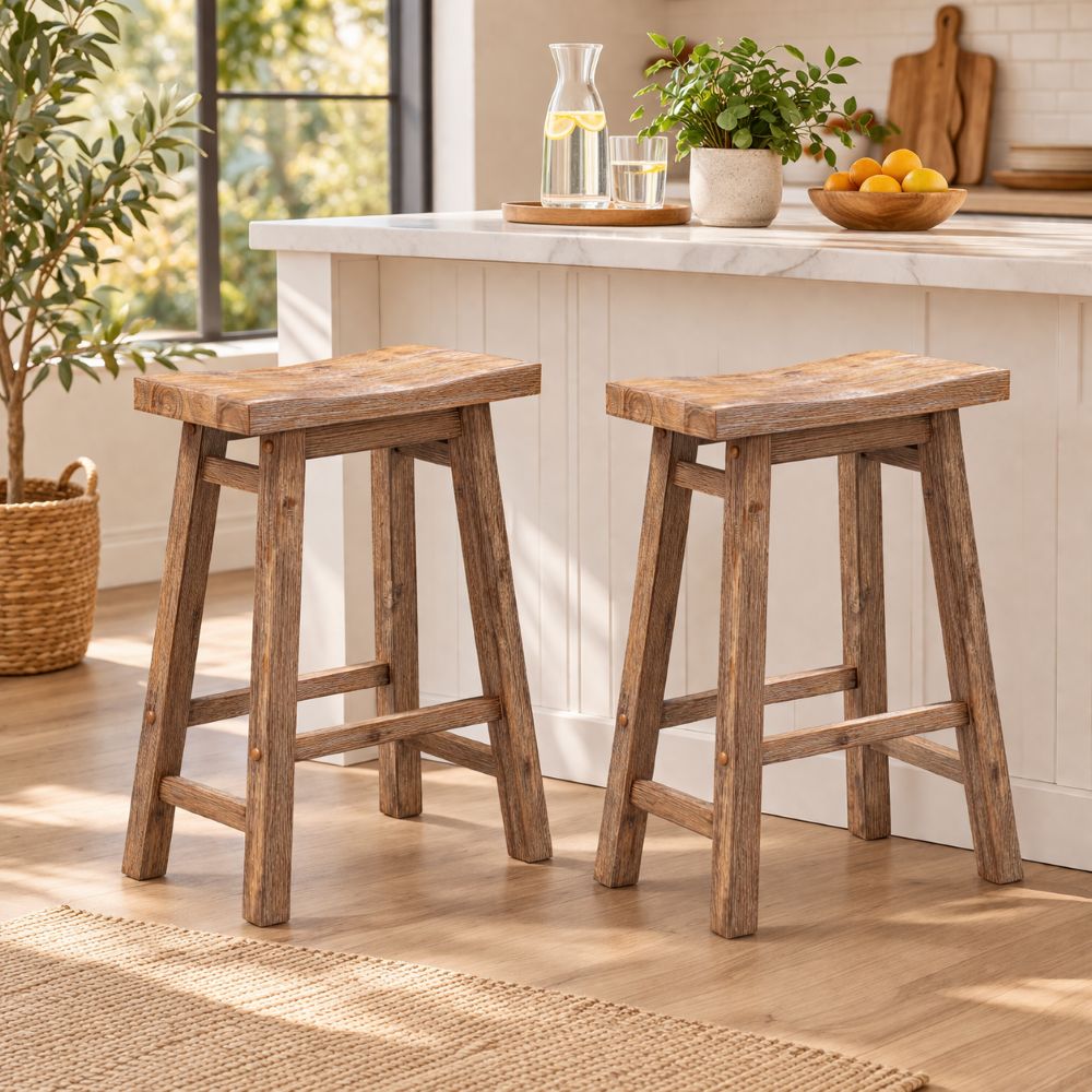 Sonoma Saddle Stools, Set of 2 | Boraam Industries