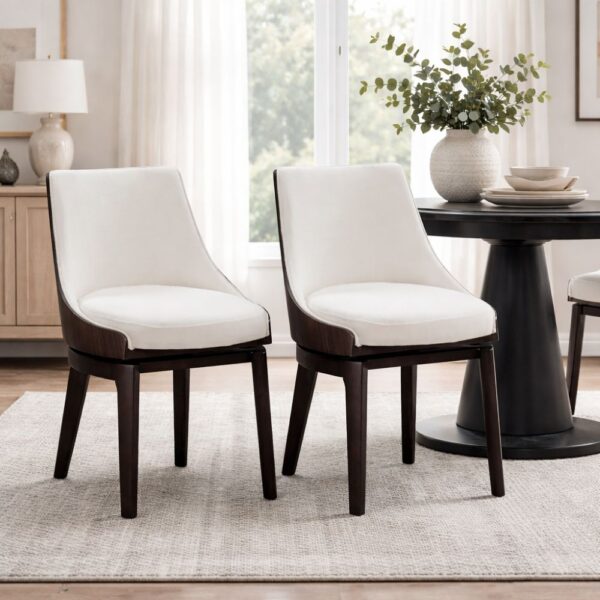 Orleans Swivel Low Back Side Chairs – Set of 2