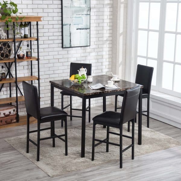Arjen 5pc Counter Height Dining Set