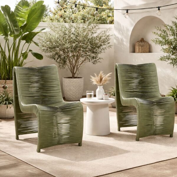 Loreins Outdoor Patio Chairs, Set of 2