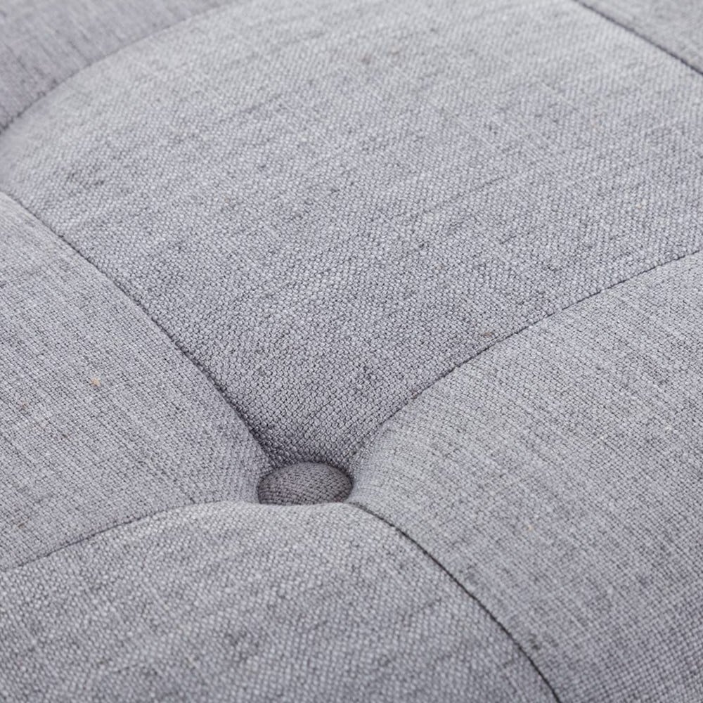 Gray Button Tufted Fabric