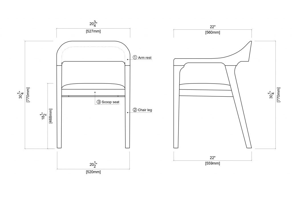 rasmus dining arm chair